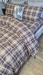 Комплект постільної білизни Наві Turkish flannel пастель у шотландську клітинку - фото 5
