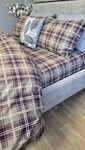 Комплект постільної білизни Наві Turkish flannel пастель у шотландську клітинку - фото 12