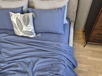 Комплект постільної білизни Синій Turkish Flannel однотонний S199 - фото 2