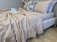Комплект постільної білизни Темний беж Turkish Flannel тауп S122 - фото 9