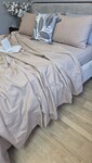 Комплект постільної білизни Темний беж Turkish Flannel тауп S122 - фото 12