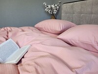 Комплект постільної білизни S153 Персиковый, Ранфорс Гофре, ТМ Комфорт-текстиль - фото 2