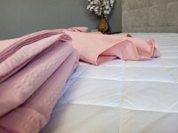 Комплект постільної білизни S153 Персиковый, Ранфорс Гофре, ТМ Комфорт-текстиль - фото 6