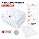 Ковдра зимова антиалергенна 175 x 210 см двоспальна, мікрофібра, наповнювач 350 г/м2, стокова, уцінка, шов на полотні біла - фото 7