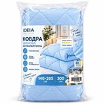 Ковдра зимова тепла IDEIA 140x205 полуторна, мікрофібра, гіпоалергенний наповнювач 300 гм2, блакитна - фото 7