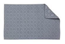 Килимок для нiг Gursan Cotton 50x80 бавовняний поштучно Grid світло-сірий