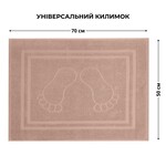Коврик для ног в ванную комнату, 50 x 70 см, плотность 700 гм2, бежевый с ножками, ТМ IDEIA - фото 5