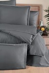 Комплект постільної білизни Lucca Steel Grey, Сімейний, Сатин PREMIUM 300TC, ТМ La Romano - фото 2