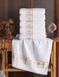 Крижма для хрещення 70 x 140 см. із золотою вишивкою ангелів, махрова, велюрова, 100 Бавовна