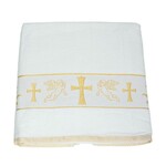 Крижма для хрещення 70 x 140 см. із золотою вишивкою ангелів, махрова, велюрова, 100 Бавовна - фото 3