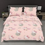 Комплект постільної білизни Hello Kitty Комфорт-текстиль, бязь, пудра, рожевий - фото 1