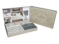Постельное белье La Romano Orcella Moonmist Mona Series, евро, сатин Premium 300TC, серо-зеленое - фото 6