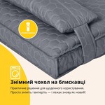 Лежак для собак и кошек, 70 x 110 x 12 см, микрофибра, с чехлом на молнии, серый, ТМ IDEIA - фото 5