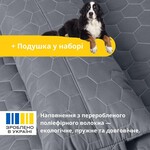 Лежак для собак и кошек, 70 x 110 x 12 см, микрофибра, с чехлом на молнии, серый, ТМ IDEIA - фото 6