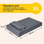 Лежак для животных, размер XL, 80 x 120 x 12 см, микрофибра, с чехлом на молнии, серый, ТМ IDEIA - фото 6