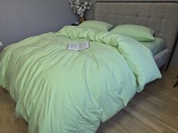 Комплект постільної білизни Lime green, Варена бавовна (Washed Cotton) W1371