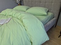Комплект постельного белья Lime green, Вареный хлопок (Washed Cotton) W1371 - фото 2