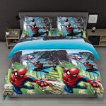 Комплект постельного белья Spider Man, Человек паук, бязь, голубой, бирюзовый