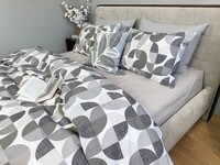Постельное белье Marko Grey Gofre Duo (Ранфорс), серый геометрический принт - фото 13