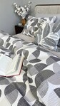 Постельное белье Marko Grey Gofre Duo (Ранфорс), серый геометрический принт - фото 15