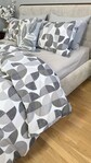 Постельное белье Marko Grey Gofre Duo (Ранфорс), серый геометрический принт - фото 10