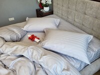Комплект постільної білизни MULTI stripe SILVER - фото 3
