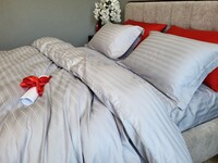 Комплект постільної білизни MULTI stripe SILVER - фото 6