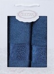 Набор из 2-х махровых полотенец Gulcan Cotton Ornament blue