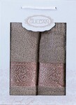 Набір із 2-х махрових рушників Gulcan Cotton Ornament cappuccino - фото 1