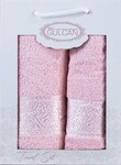 Набор из 2-х махровых полотенец Gulcan Cotton Ornament pink