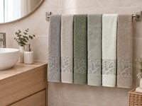 Набор махровых полотенец для лица Sikel Purry Cotton Zara 50х90 см (6 шт.) — 100% хлопок, 400 г/м², Турция - фото 5