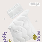 Набор Comfort детское одеяло 100 x 135 см и подушка 40 x 60 см в кроватку, зигзаг белое ТM PAPAELLA - фото 1