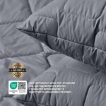 Набір ManMaker євро, ковдра 200 x 220 см і 2 шт подушки 50 x 70  маска для сну в коробці, сірий, ТМ IDEIA - фото 8