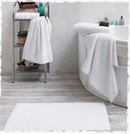 Набор белых отельных полотенец 3 шт. 50 x 90 см., 70 x 140 см., коврик 50 x 70 см., Gursan Hotel, Турция - фото 1
