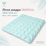 Набір літня ковдра 200x220 см євро  2 подушки 50x70 см, м’ятний - фото 2
