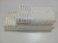 Набор махровых полотенец LUX COTTON YENI Баня + Лицо, 100% Хлопок, Молочный, Турция