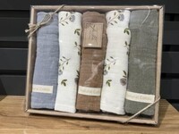 Набiр муслінових рушників для кухні 5 шт 40 x 60 Nilteks Muslin Print - фото 12