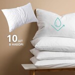 Наволочка непромокающая набор 10 шт 50 x 70 см на молнии дышащая Аква Стоп, белая, ТМ IDEIA - фото 2