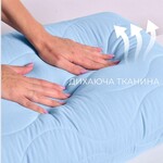 Набор NordicBlue, евро одеяло 200 x 220 см и 2 шт подушки 50 x 70 см, искусственный пух, антиаллергенный, голубой, ТМ IDEIA - фото 6