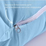 Набор NordicBlue, евро одеяло 200 x 220 см и 2 шт подушки 50 x 70 см, искусственный пух, антиаллергенный, голубой, ТМ IDEIA - фото 8