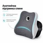 Набор офисных ортопедических подушек IDEIA, для спины 44 x 38 x 12 см  для сидения 43 x 38 x 10 см, с эффектом памяти - фото 5