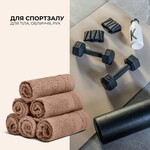 Набір махрових рушників 6 шт, серветки 30 x 30 см, натуральна бавовна 550 гм2, бежеві, ТМ IDEIA - фото 6