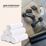 Набір махрових рушників 6 шт, серветки 30 x 30 см, натуральна бавовна 550 гм2, білі, ТМ IDEIA - фото 5