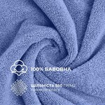 Набір махрових рушників 6 шт, серветки 30 x 30 см, натуральна бавовна 550 гм2, сині, ТМ IDEIA - фото 5