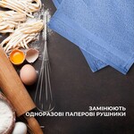 Набір махрових рушників 6 шт, серветки 30 x 30 см, натуральна бавовна 550 гм2, сині, ТМ IDEIA - фото 8