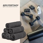 Набір махрових рушників 6 шт, серветки 30 x 30 см, натуральна бавовна 550 гм2, темно-сині, ТМ IDEIA - фото 4