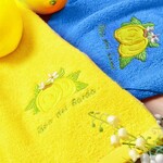 Набор кухонных полотенец 2 шт 40 x 70 см, желтое и синее, ТМ IDEIA - фото 2