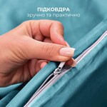 Комплект постельного белья евро, пододеяльник 200 x 220 см и 2 наволочки 50 x 70 см, премиум сатин, мята, ТМ IDEIA - фото 5