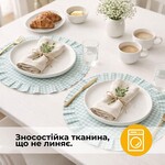 Набір серветок 2 шт. з оборкою IDEIA, 30 см, бавовна, для дому, кафе, для сервірування стола мята - фото 10