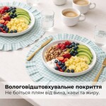 Набір серветок 2 шт. з оборкою IDEIA, 30 см, бавовна, для дому, кафе, для сервірування стола мята - фото 8